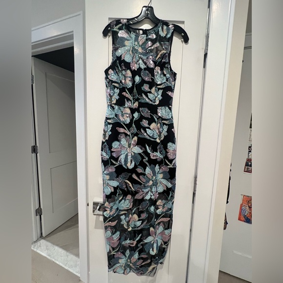 Milly Kinsley Painted Petals Sequin Dress NWT - Picture 6 of 8